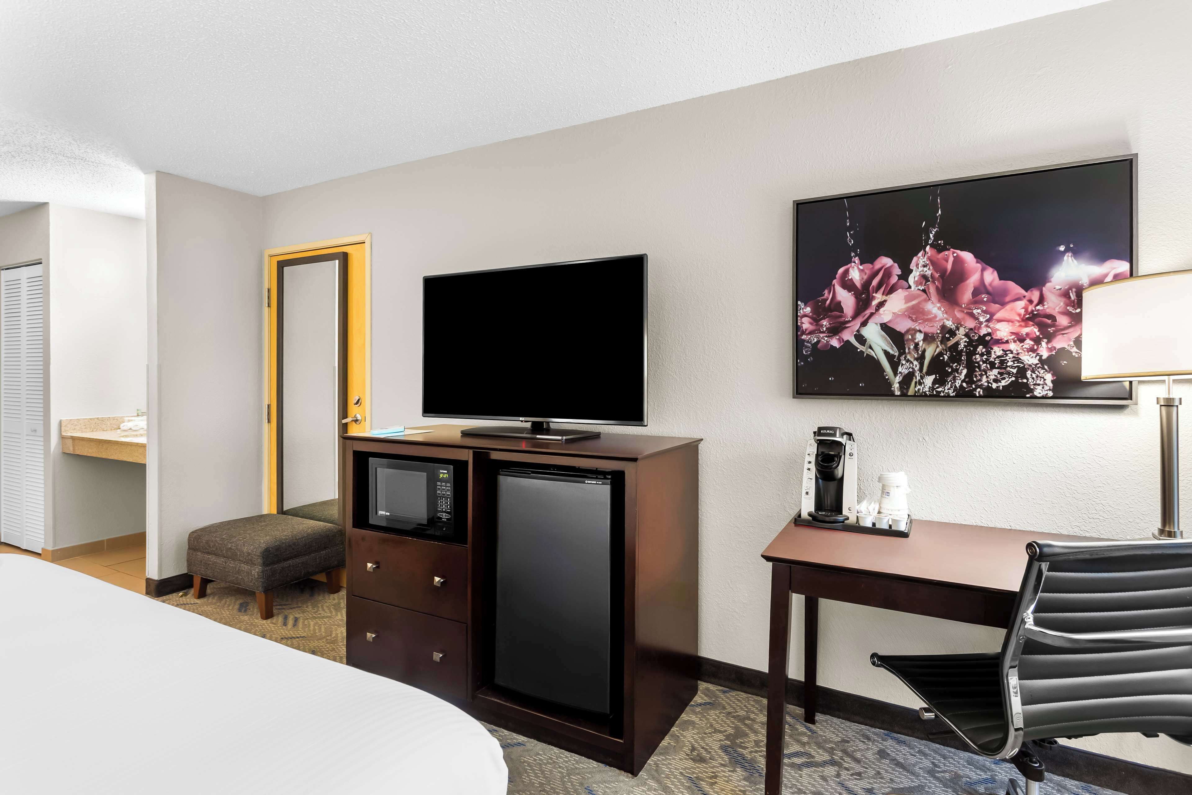 1 bedroom, desk, laptop workspace, iron/ironing board