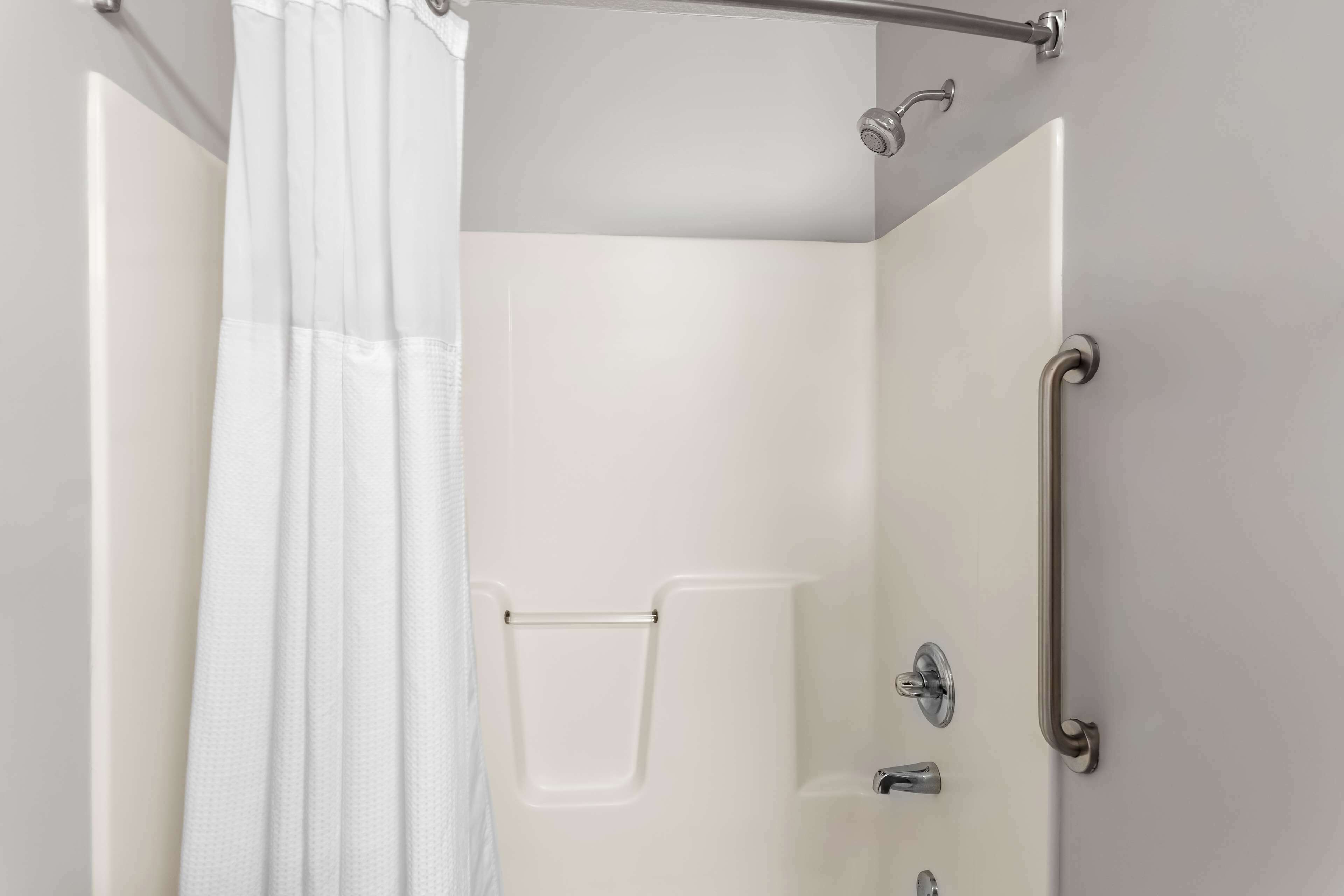 suite, 1 king bed, non smoking, refrigerator & microwave (with sofabed) | bathroom | combined shower/bathtub, free toiletries, hair dryer, towels