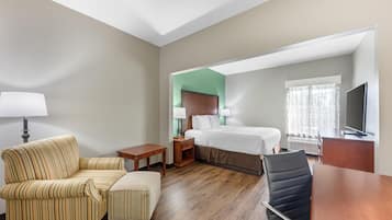 Suite, 1 King Bed, Non Smoking, Refrigerator & Microwave (with Sofabed) | Pillow-top beds, desk, laptop workspace, iron/ironing board
