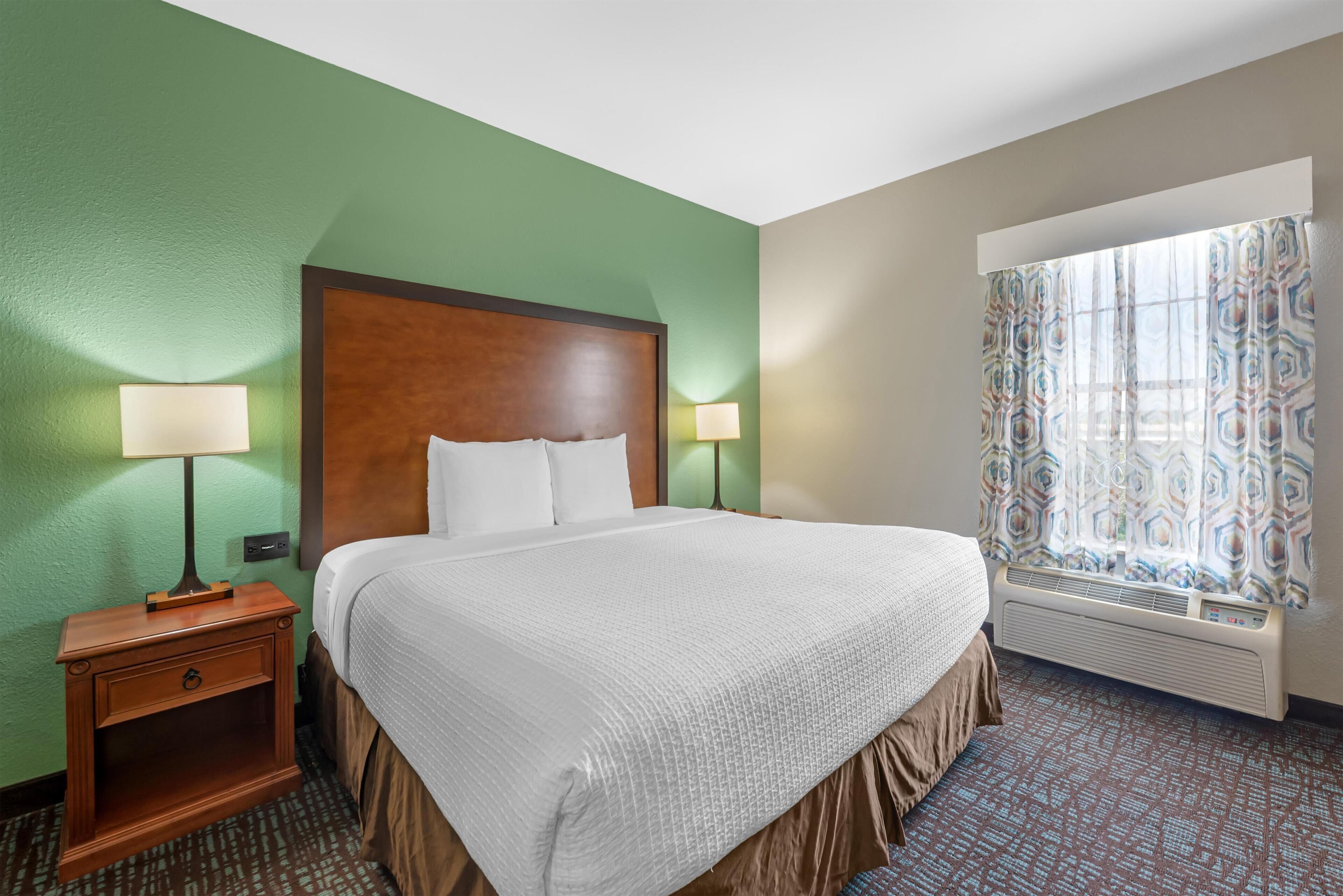 Pillowtop beds, desk, laptop workspace, iron/ironing board