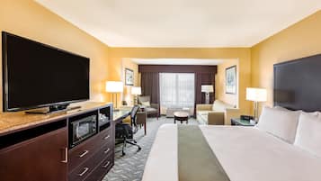 In-room safe, desk, laptop workspace, blackout drapes