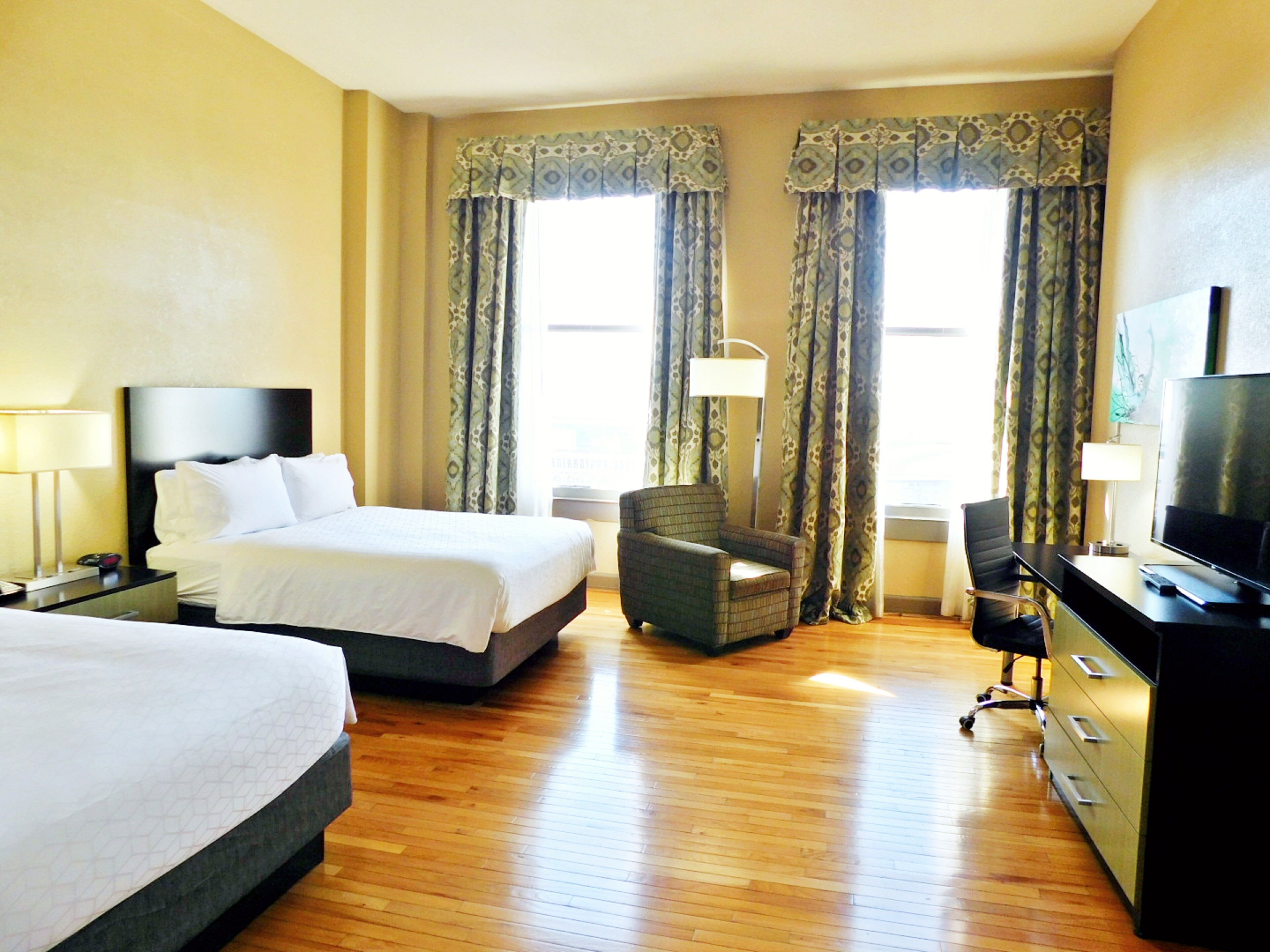 standard room, 2 queen beds | premium bedding, down duvets, blackout curtains, iron/ironing board