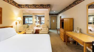 Desk, free WiFi, bed sheets