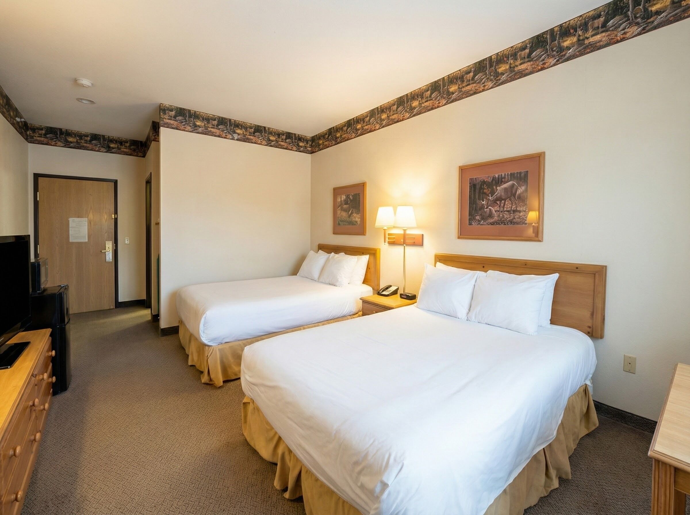 Room, 2 Queen Beds | Desk, free WiFi, bed sheets