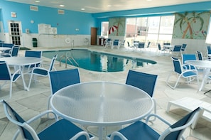 Indoor pool, pool loungers