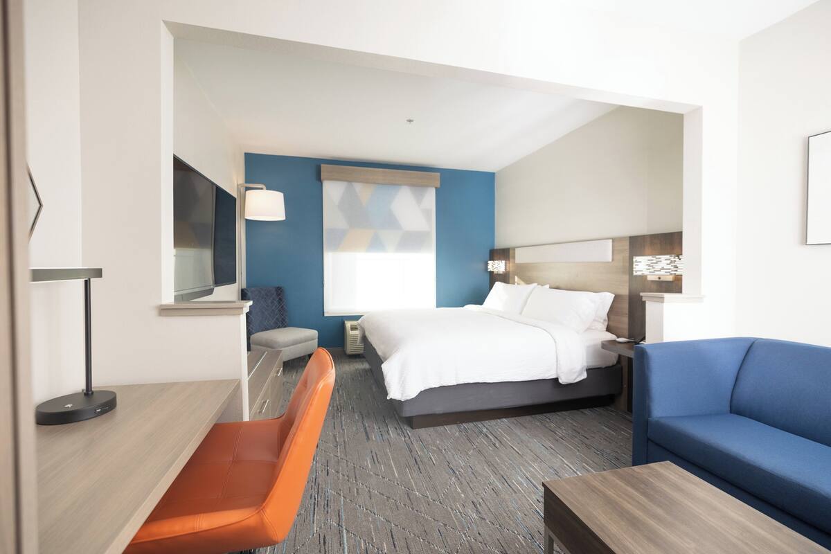 Suite, 1 King Bed with Sofa bed | Desk, laptop workspace, iron/ironing board, cribs (free)