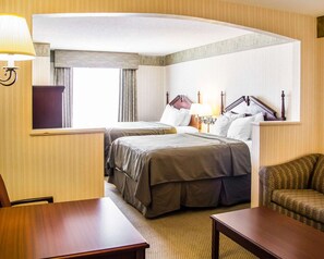 Desk, blackout drapes, iron/ironing board, free WiFi