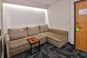 Premium bedding, down comforters, pillowtop beds, in-room safe
