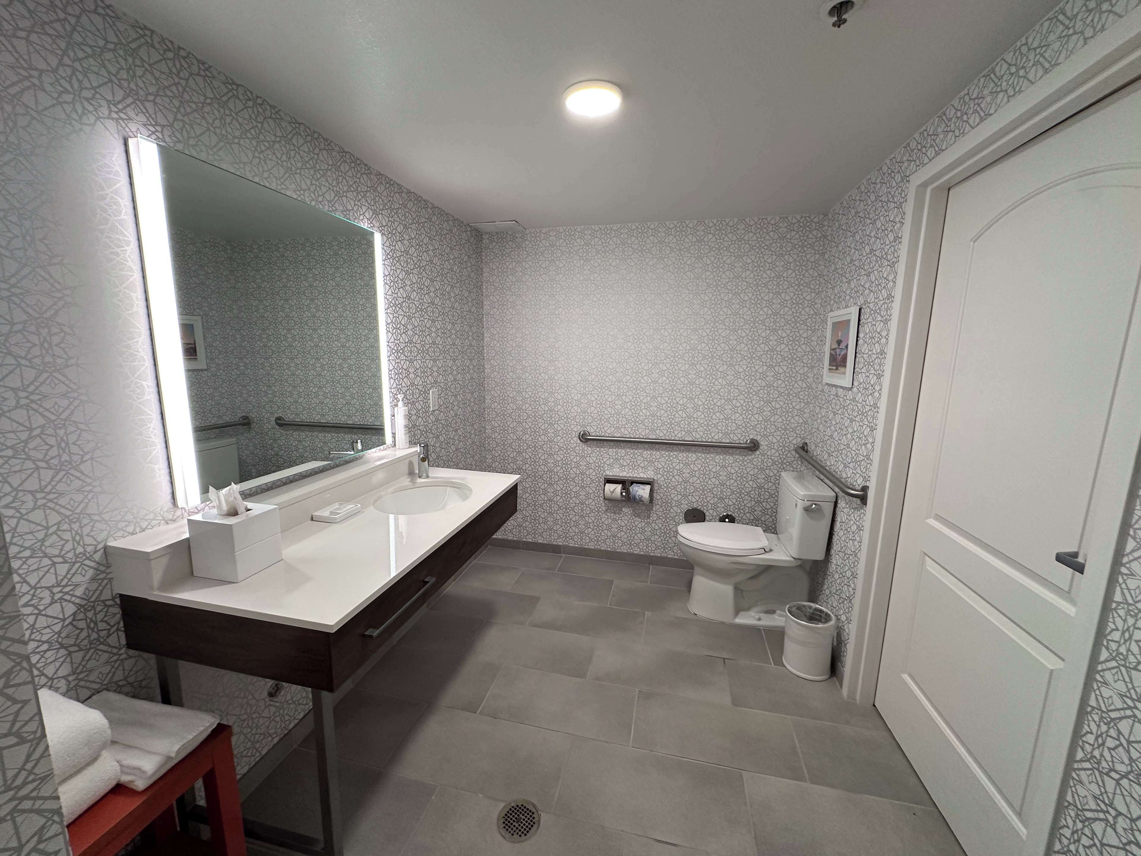 room, 1 king bed, accessible, non smoking | bathroom | free toiletries, hair dryer, towels