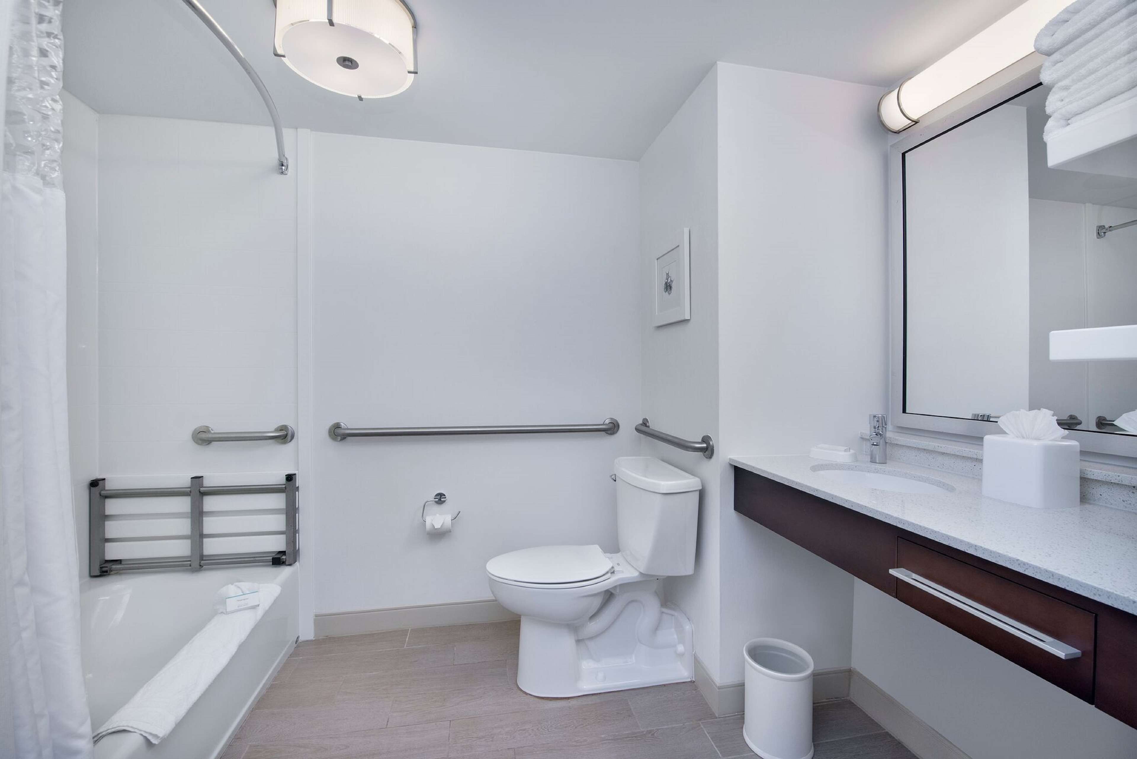 free toiletries, hair dryer, towels