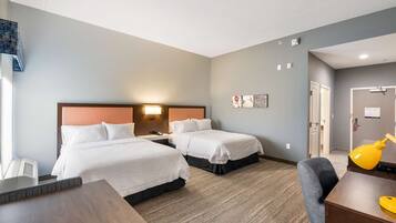 Studio, 2 Queen Beds, Non Smoking, Refrigerator & Microwave (Wet bar) | Premium bedding, pillowtop beds, in-room safe, individually furnished