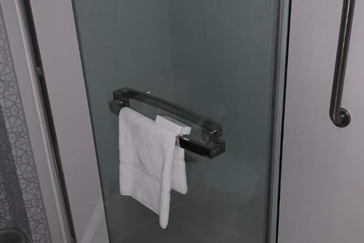 Free toiletries, hair dryer, towels
