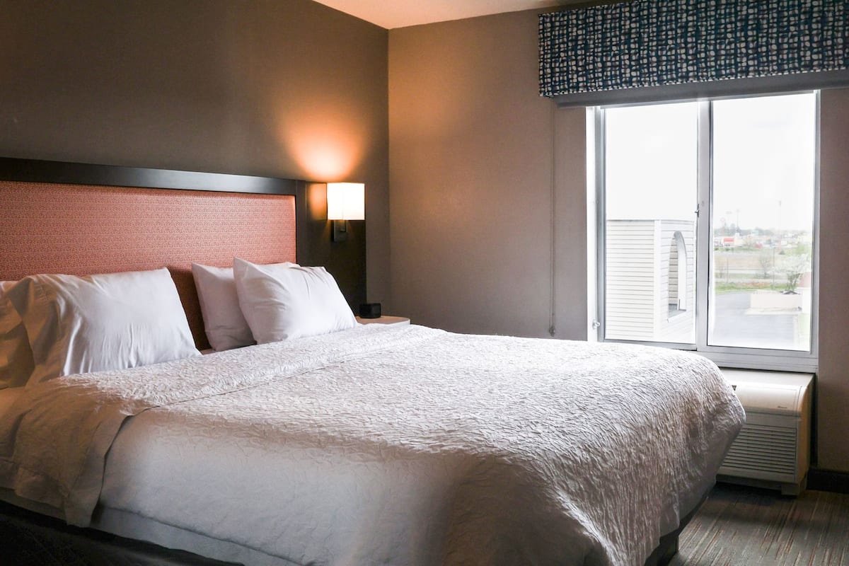 Premium bedding, pillow-top beds, desk, laptop workspace