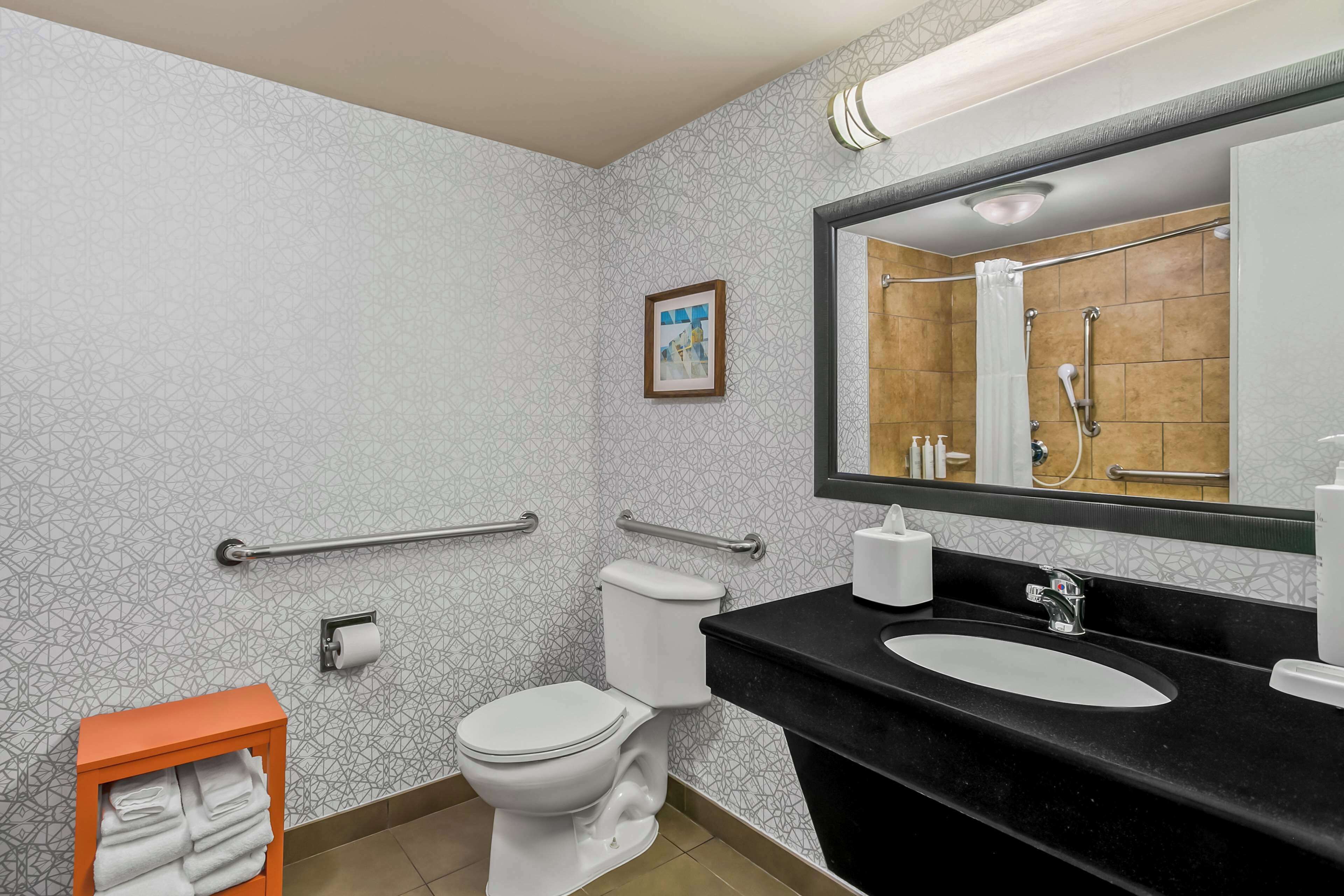 free toiletries, hair dryer, bathrobes, towels