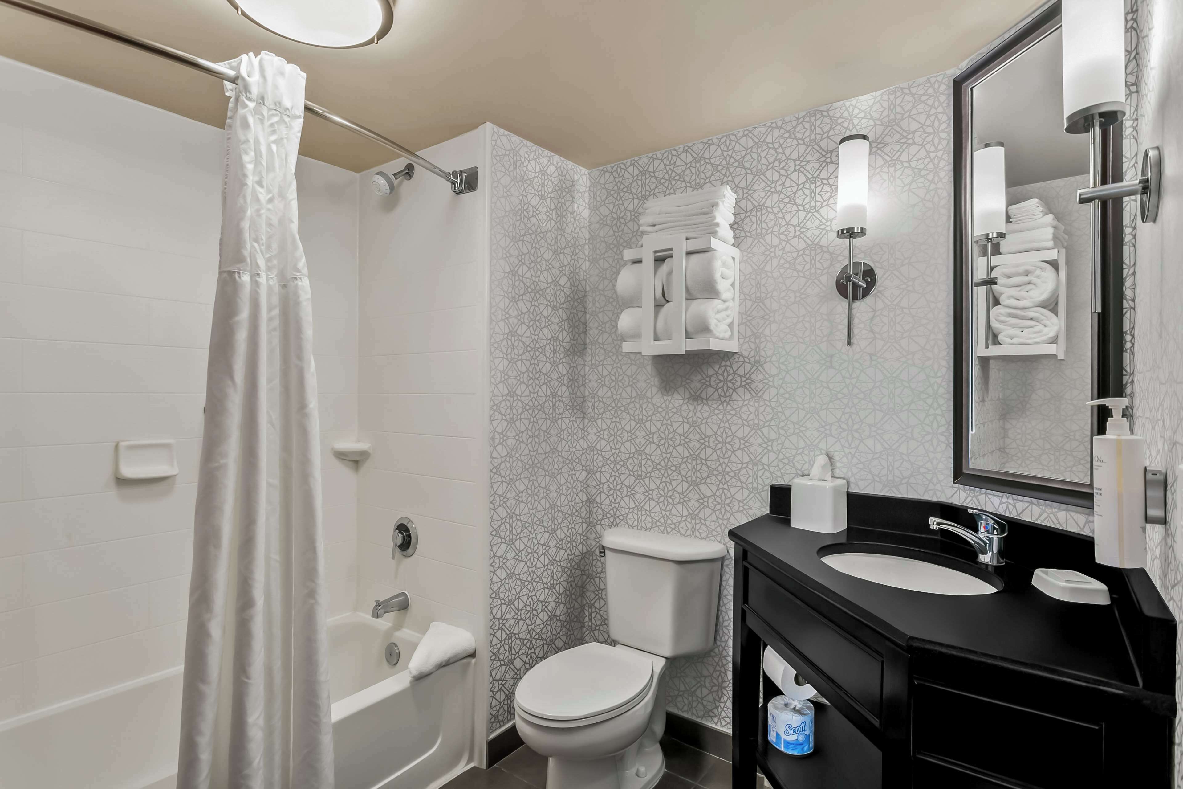 free toiletries, hair dryer, bathrobes, towels