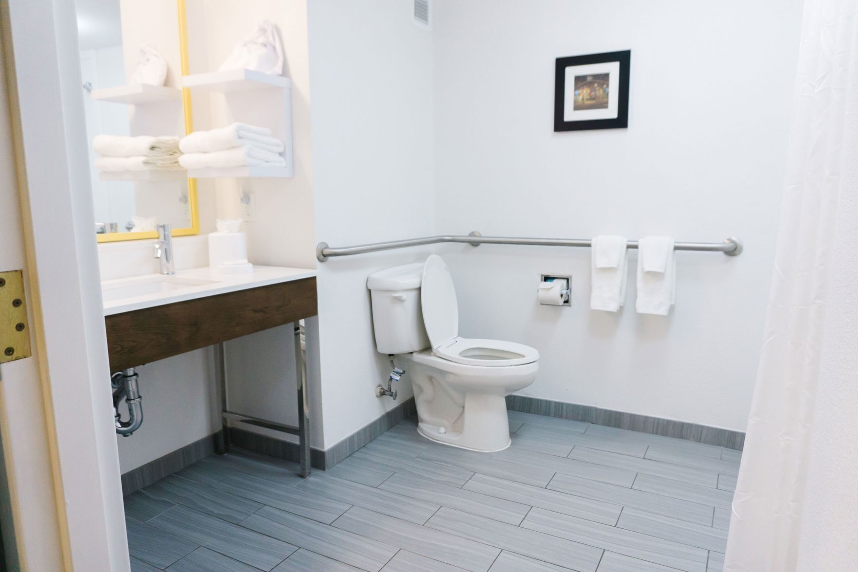 Bathroom | Hair dryer, towels