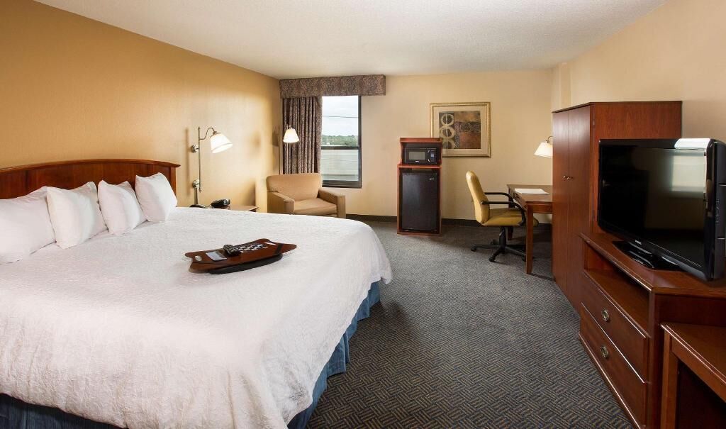 In-room safe, desk, laptop workspace, blackout drapes