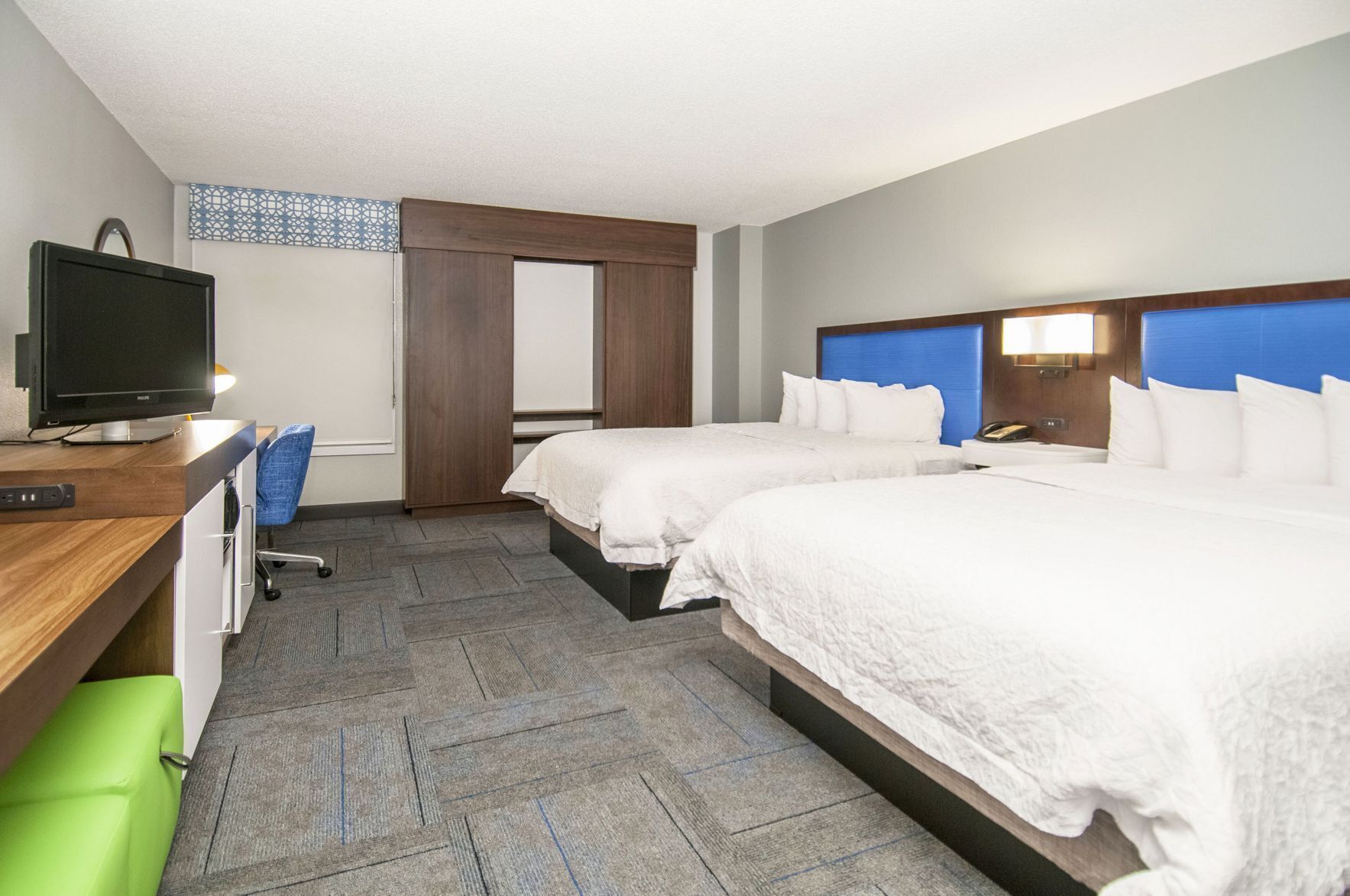 In-room safe, desk, laptop workspace, blackout drapes
