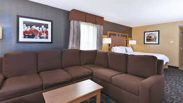42-inch flat-screen TV with cable channels, TV, pay movies