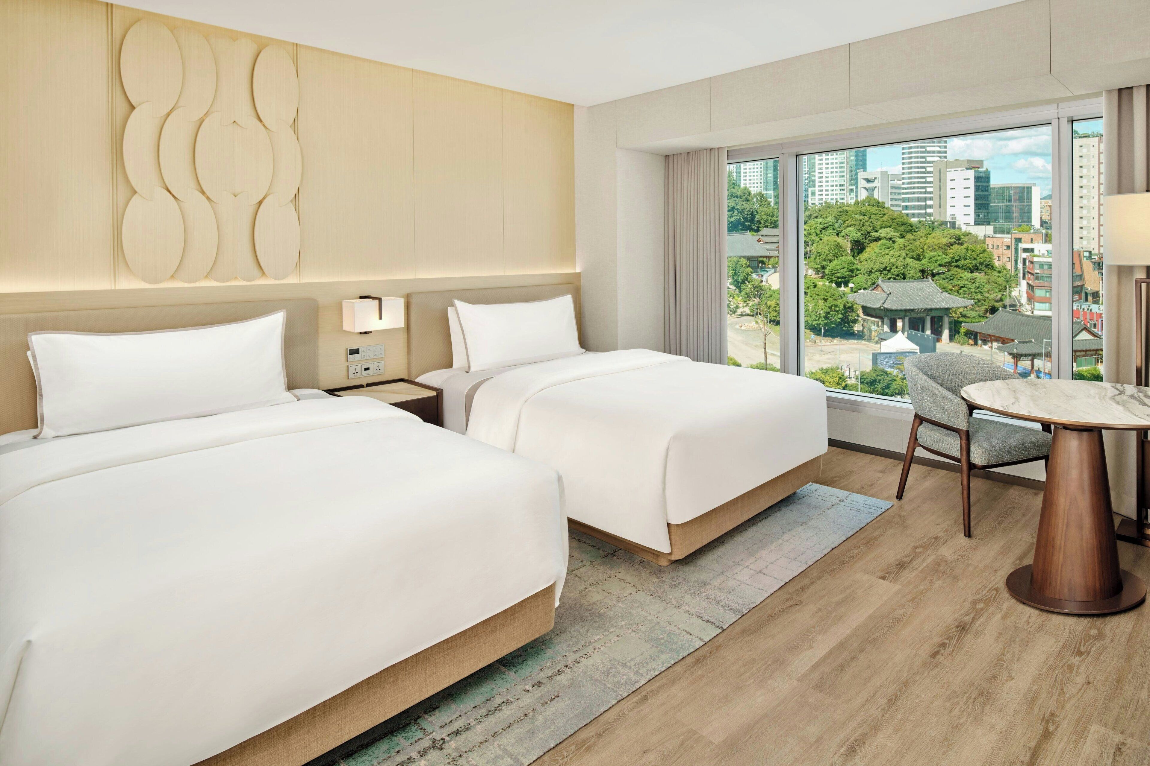 Rom, 2 dobbeltsenger | Sengetøy av topp kvalitet, dundyner, senger med overmadrass og minibar