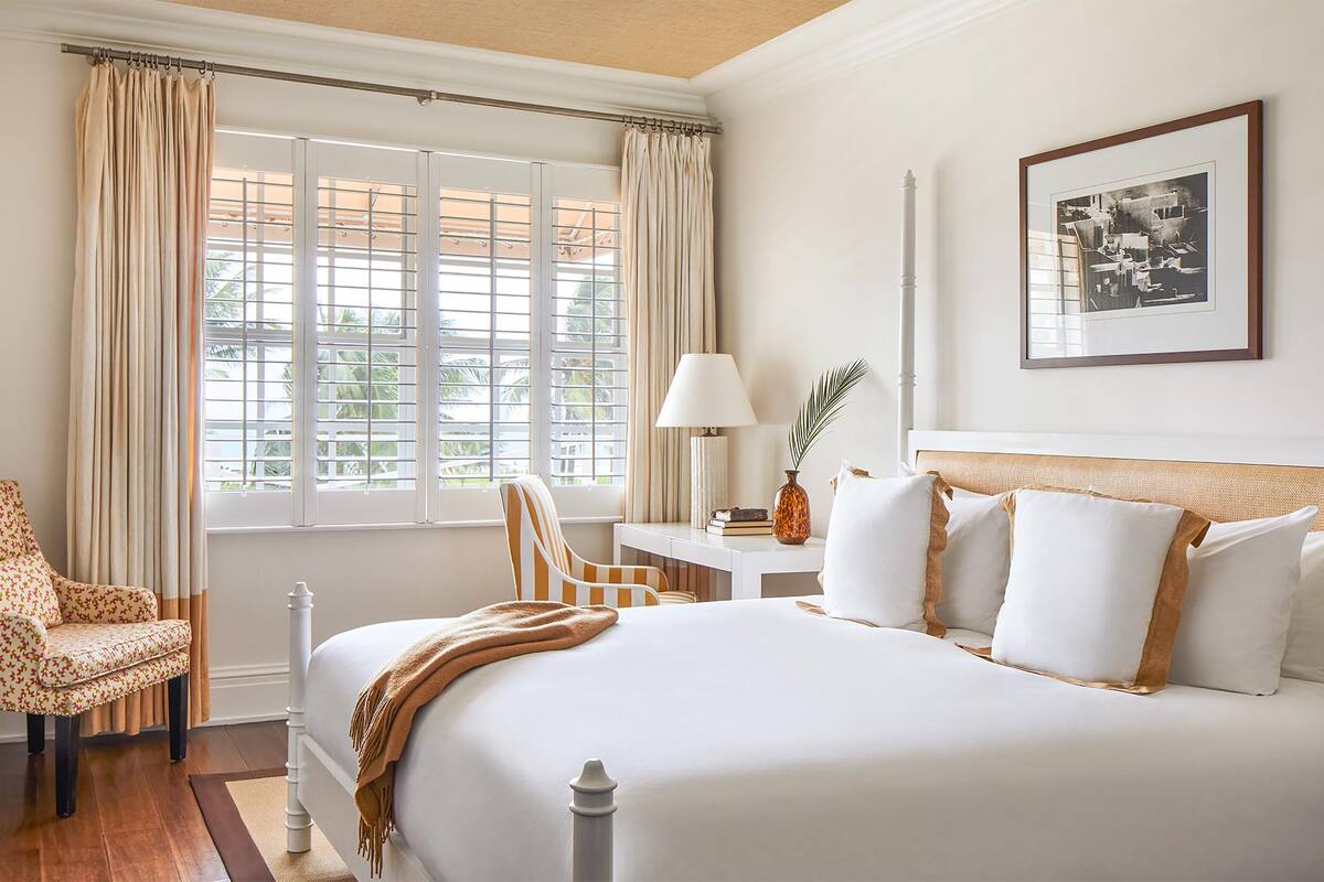 Sábanas italianas Frette, ropa de cama de alta calidad y minibar