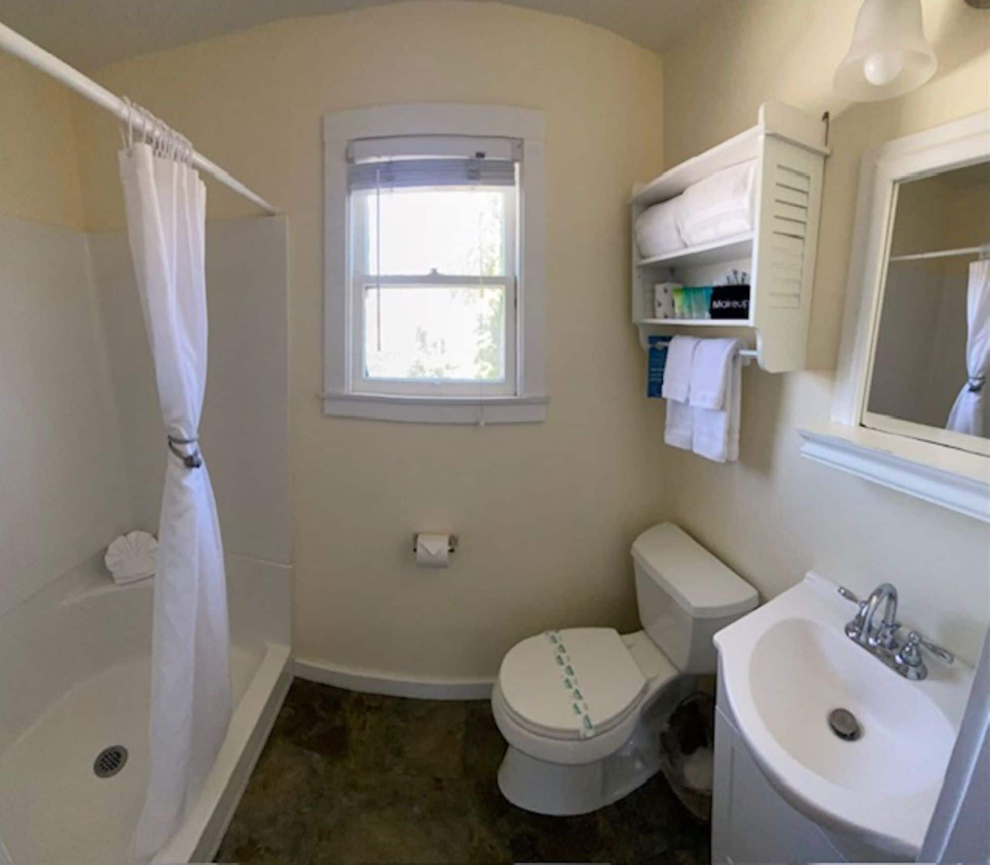 standard room, 1 king bed (room 3) | bathroom | free toiletries, hair dryer, towels