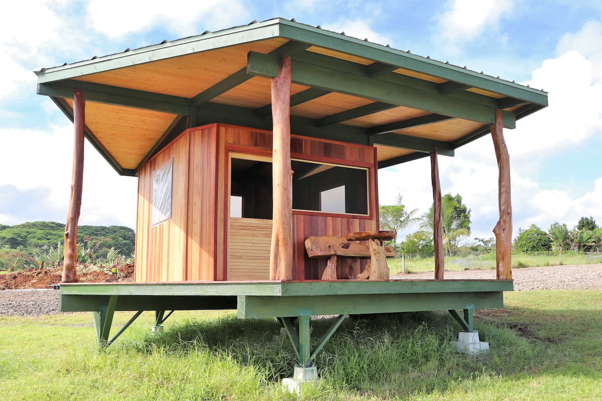 Cabin, 1 Double Bed, Shared Bathroom, Ocean View (Limited Electricity) | Lanai