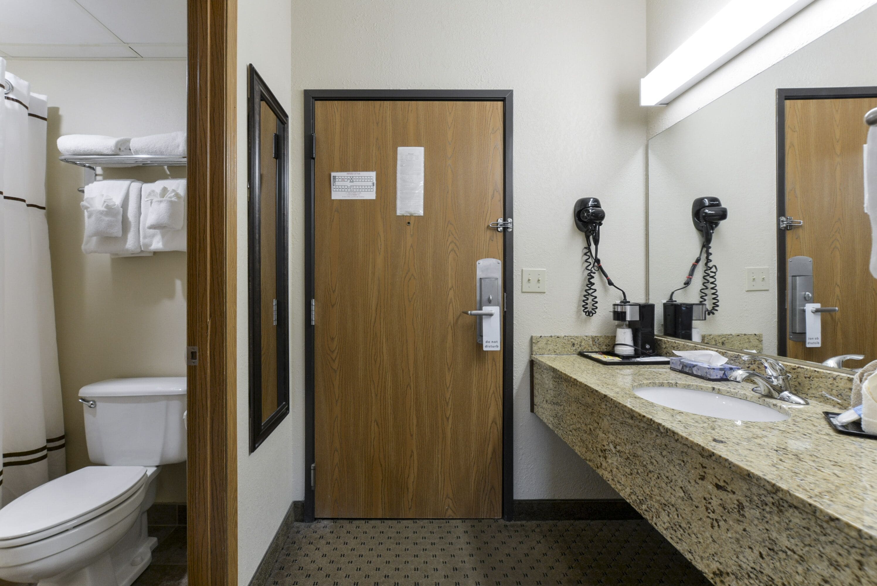 premium bedding, desk, laptop workspace, iron/ironing board