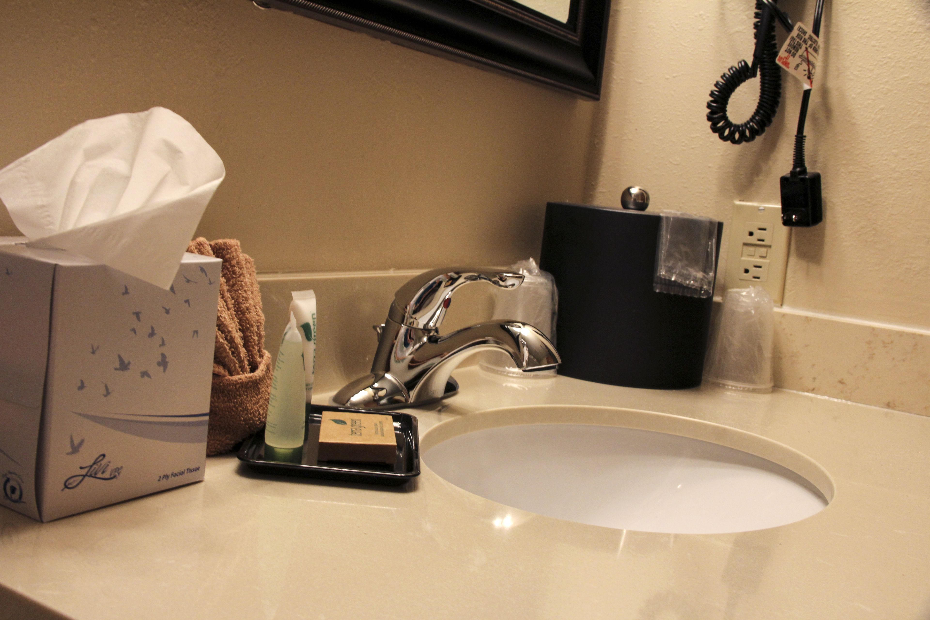 single queen room | bathroom sink