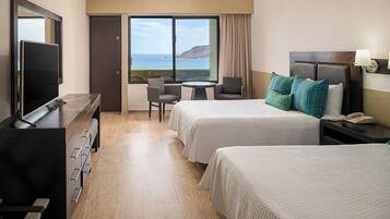 Standard Ocean View | Premium bedding, in-room safe, iron/ironing board