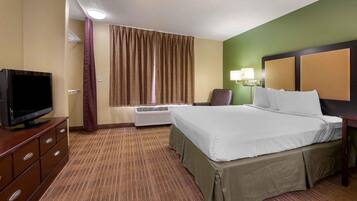 Desk, blackout curtains, iron/ironing board, free WiFi