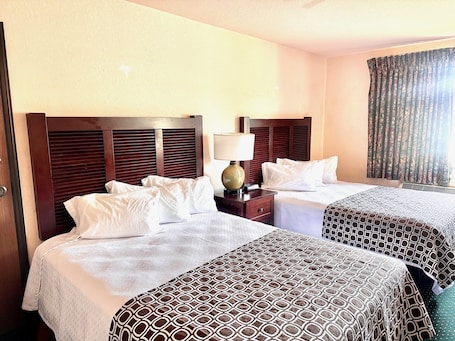Standard Room, 2 Queen Beds, Non Smoking | Iron/ironing board, free WiFi, bed sheets