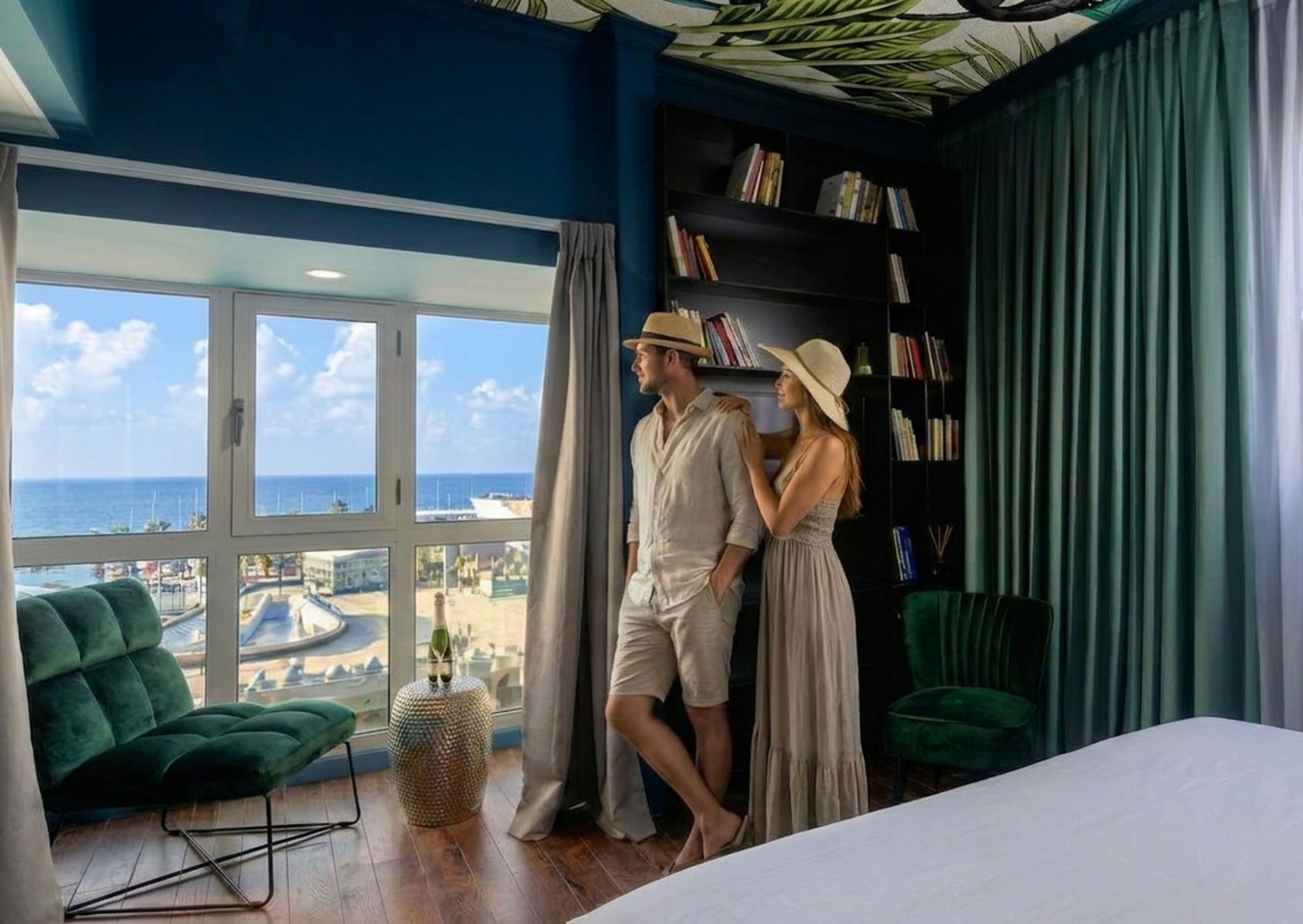 Habitación Grand, vista al mar | Sábanas de algodón egipcio y ropa de cama de alta calidad 