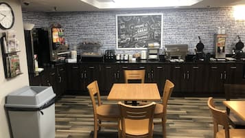 Free daily self-service breakfast