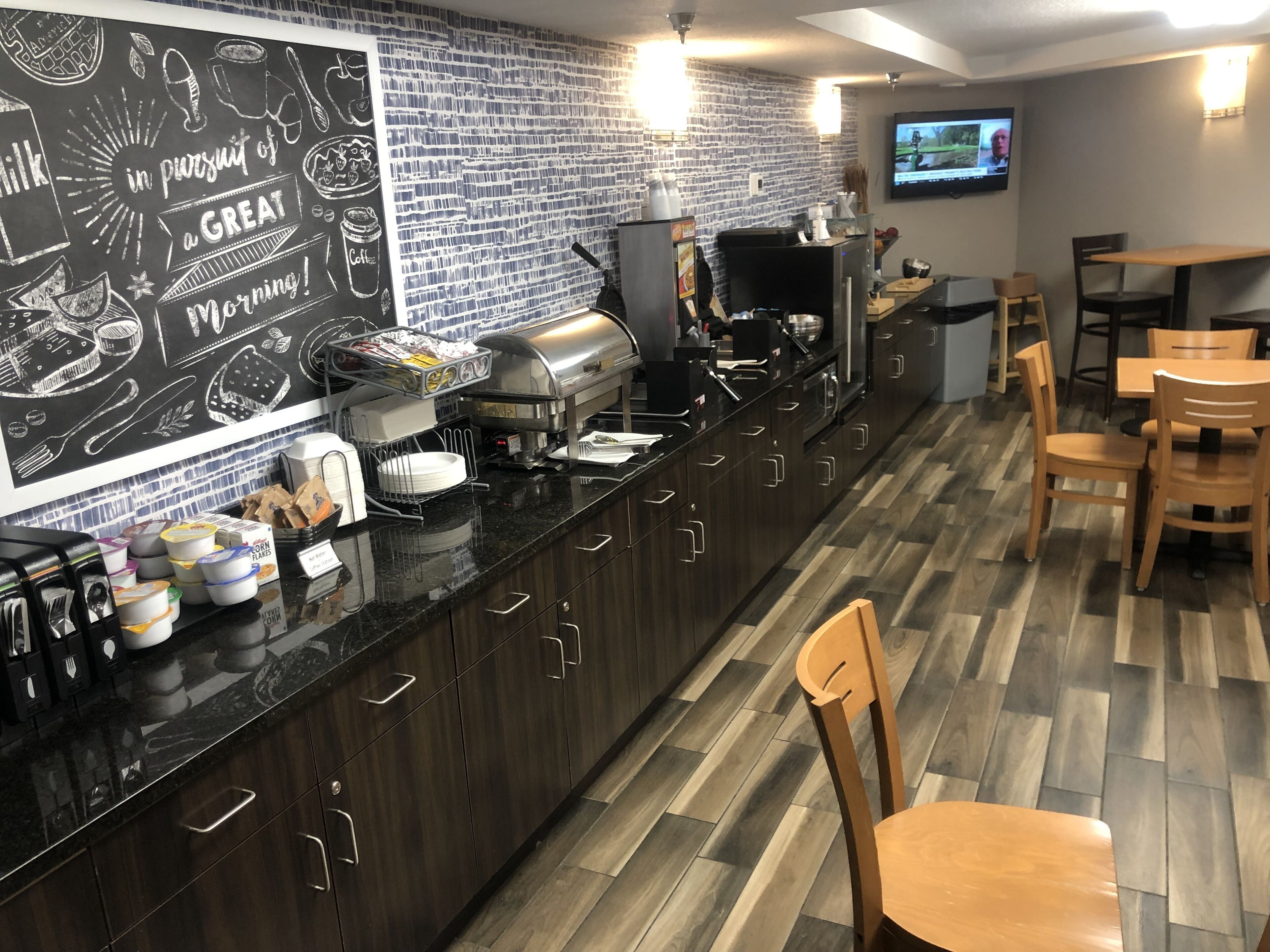 free daily self-service breakfast