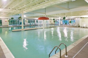 Indoor pool, seasonal outdoor pool