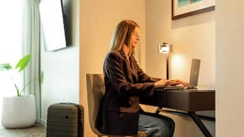 In-room safe, desk, blackout curtains, iron/ironing board