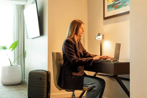 In-room safe, desk, blackout curtains, iron/ironing board