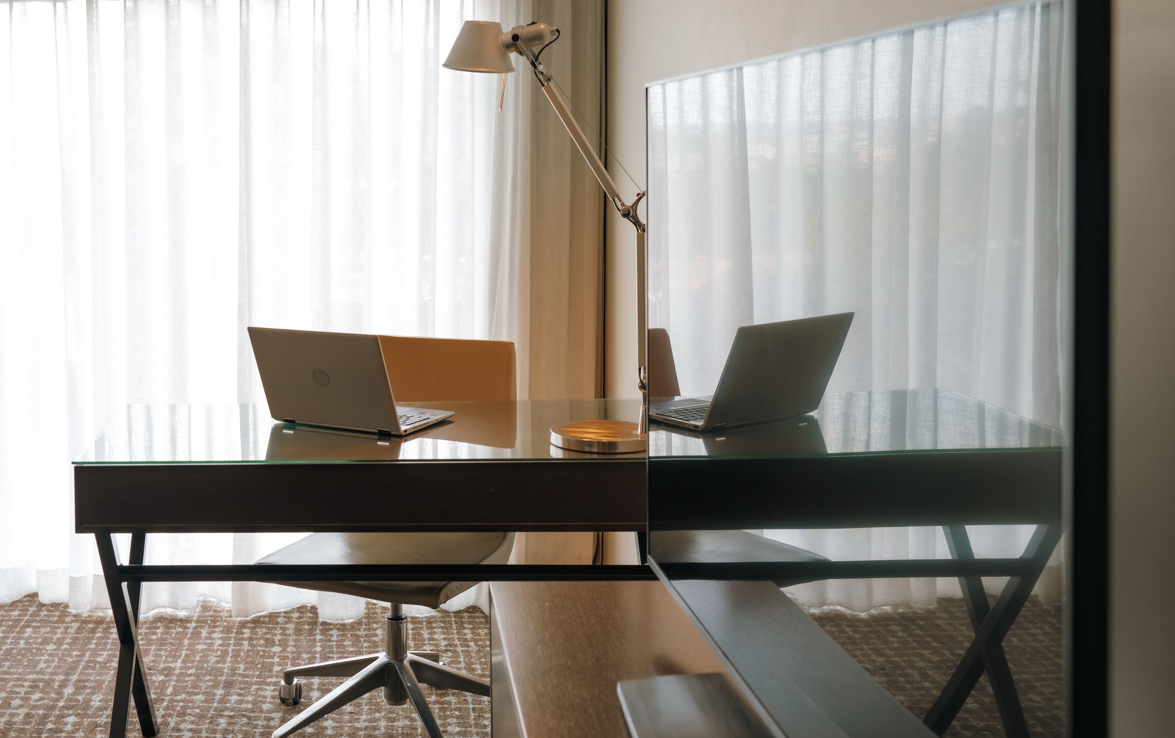 deluxe guest room | 1 bedroom, in-room safe, desk, blackout curtains