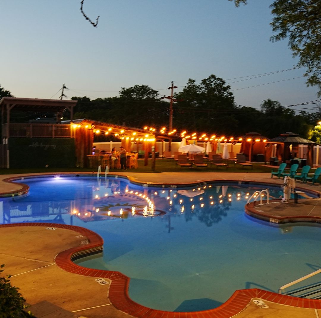 Outdoor pool, open 10:00 AM to 6:00 PM, cabanas (surcharge)