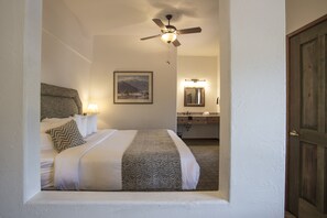 1 bedroom, premium bedding, pillowtop beds, desk