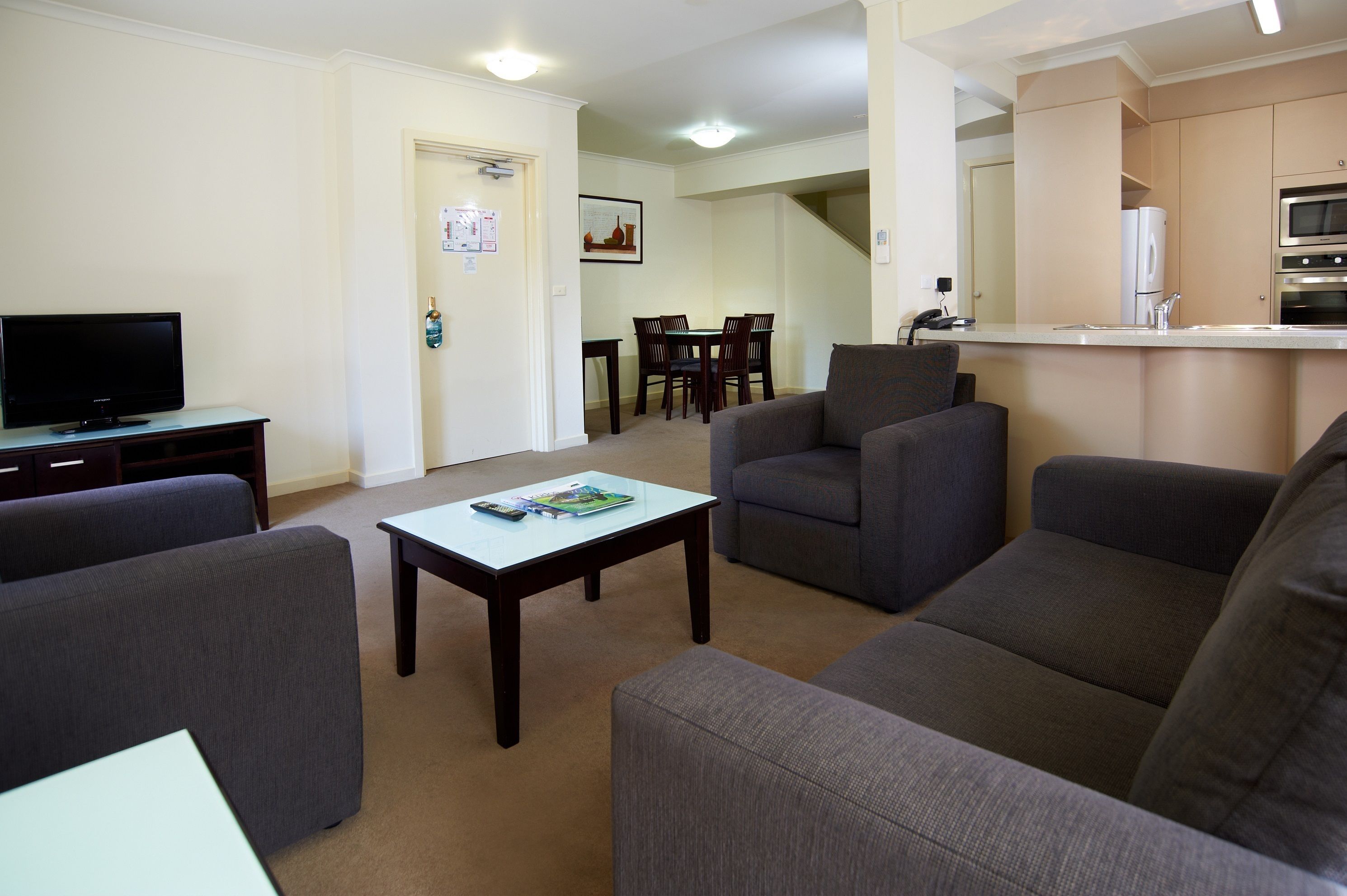 standard two bedroom apartment | desk, iron/ironing board, free cots/infant beds, rollaway beds
