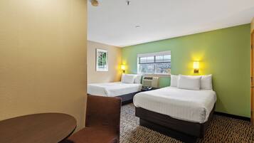 Two-Double Beds - Studio Suite | Premium bedding, pillowtop beds, desk, laptop workspace