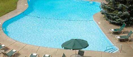 Indoor pool, outdoor pool, open 8:00 AM to 10:00 PM, sun loungers