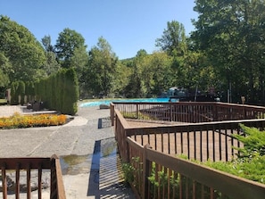 Indoor pool, outdoor pool, open 9:00 AM to 10:00 PM, pool loungers