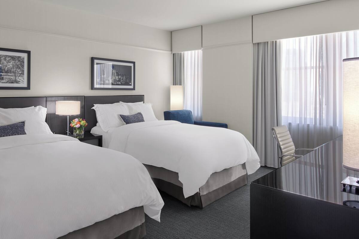 Premium bedding, pillow-top beds, in-room safe, desk