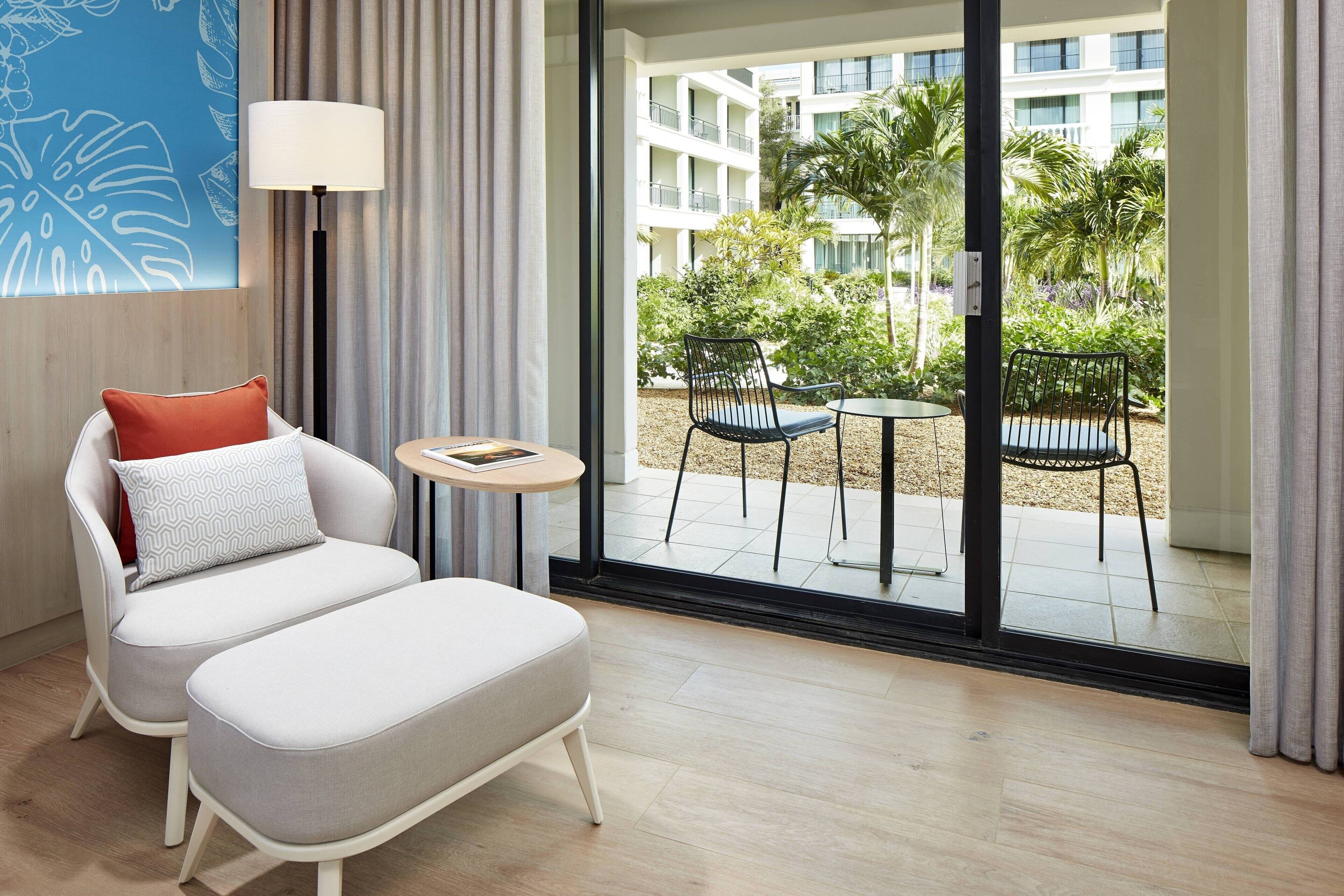 room, 1 king bed, balcony, garden view | view from room