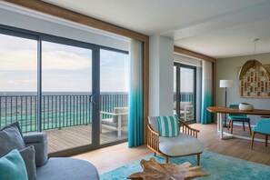 Suite, 1 habitación, para no fumadores, frente al océano | Ropa de cama de alta calidad y camas con pillow-top 