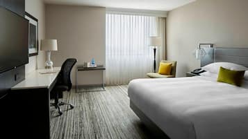 Premium bedding, down comforters, pillowtop beds, desk