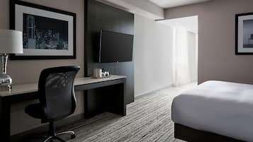 Premium bedding, down comforters, pillowtop beds, desk